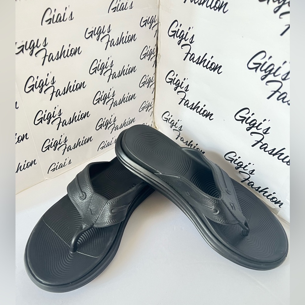 Women Black  Sandals Windward Float Flip Flops by SPERRY